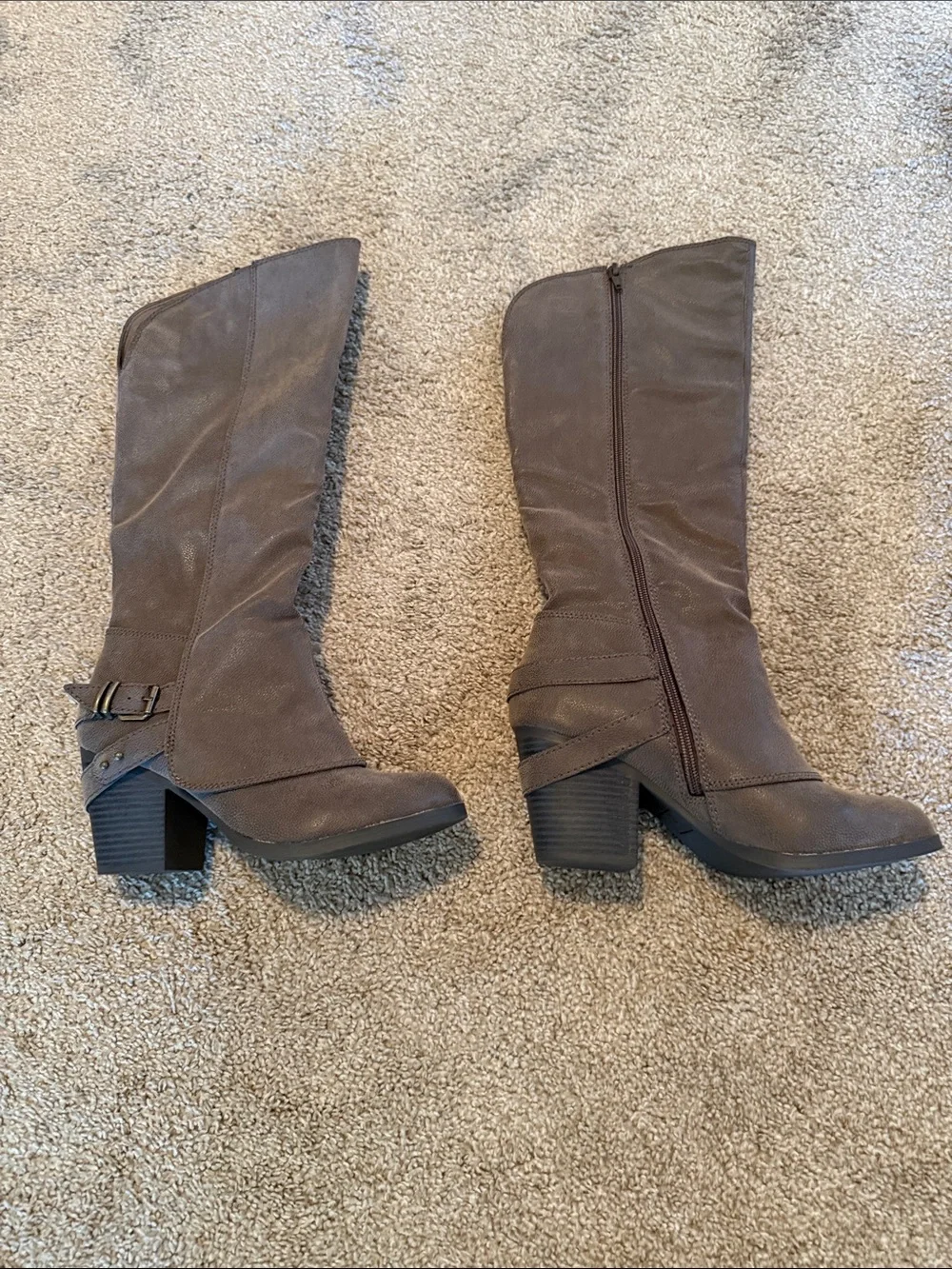 Over-the-Knee Riding Boots in Brown - Sleek Tall Style